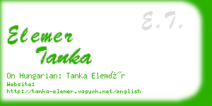 elemer tanka business card